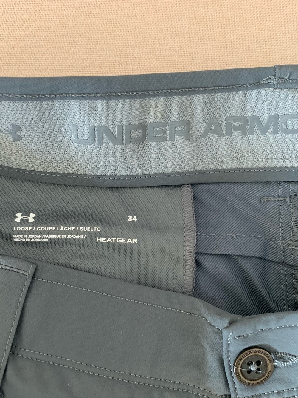 Under Armour Men's Charcoal HeatGear Pants